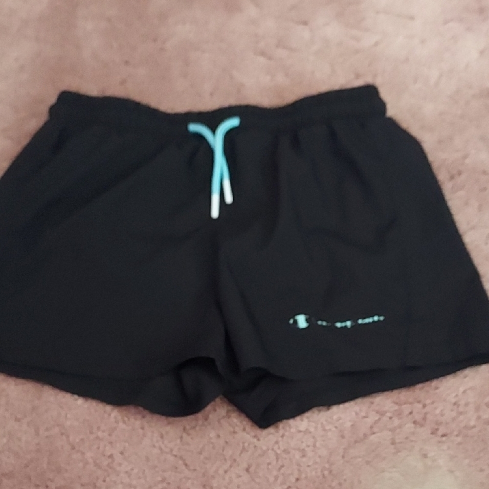Champion Black Athletic Shorts Lightweight Performance